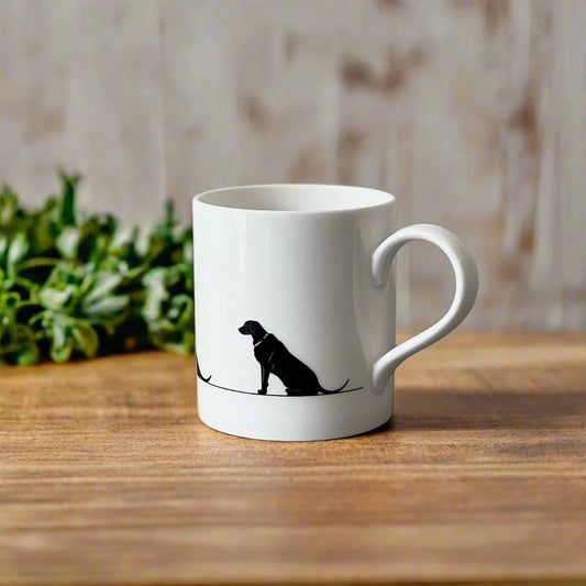 Cat and Dog Playful Scene Mug Fine Bone China