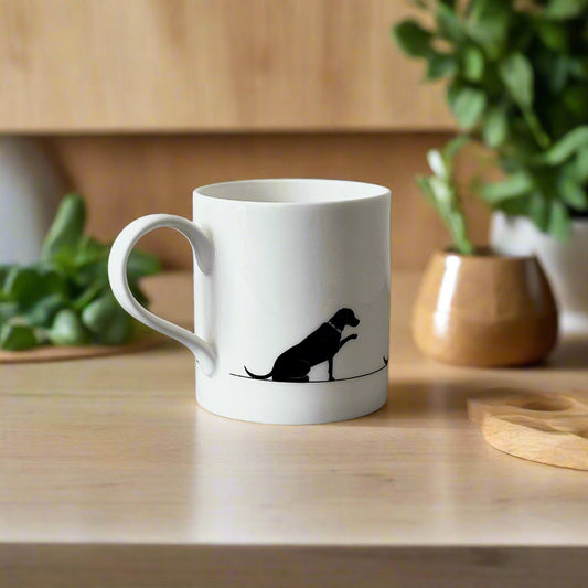 Cat and Dog Relaxing Scene Fine Bone China Mug