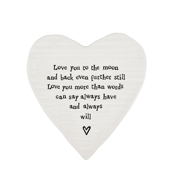 Porcelain Coaster Love You to the Moon Keepsake Gift