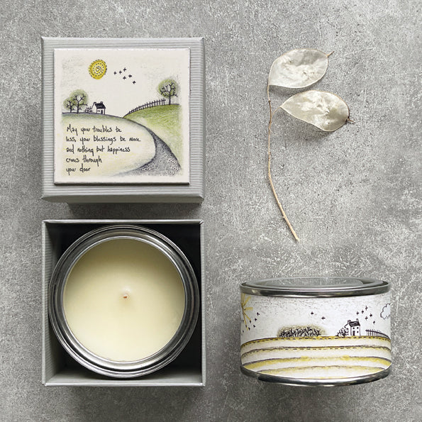 Lemon & Thyme Scent in Boxed Candle May Your Trouble be Less