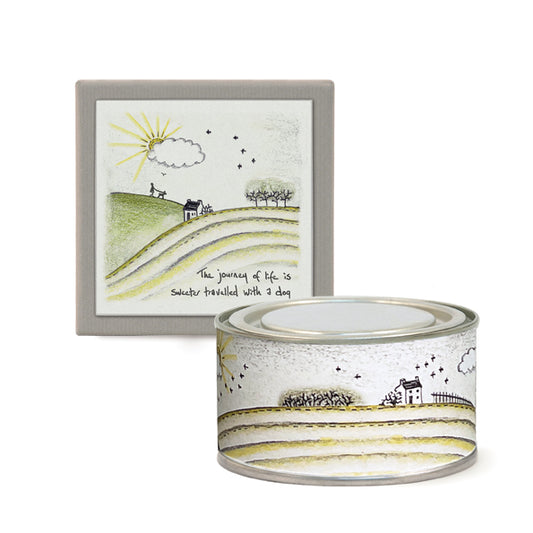 Wild Fig Pear Scent in Tin Boxed Candle The Journey Of Life Is Sweeter