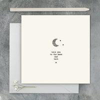 Card Love You to the Moon with Matching Envelope Keepsak