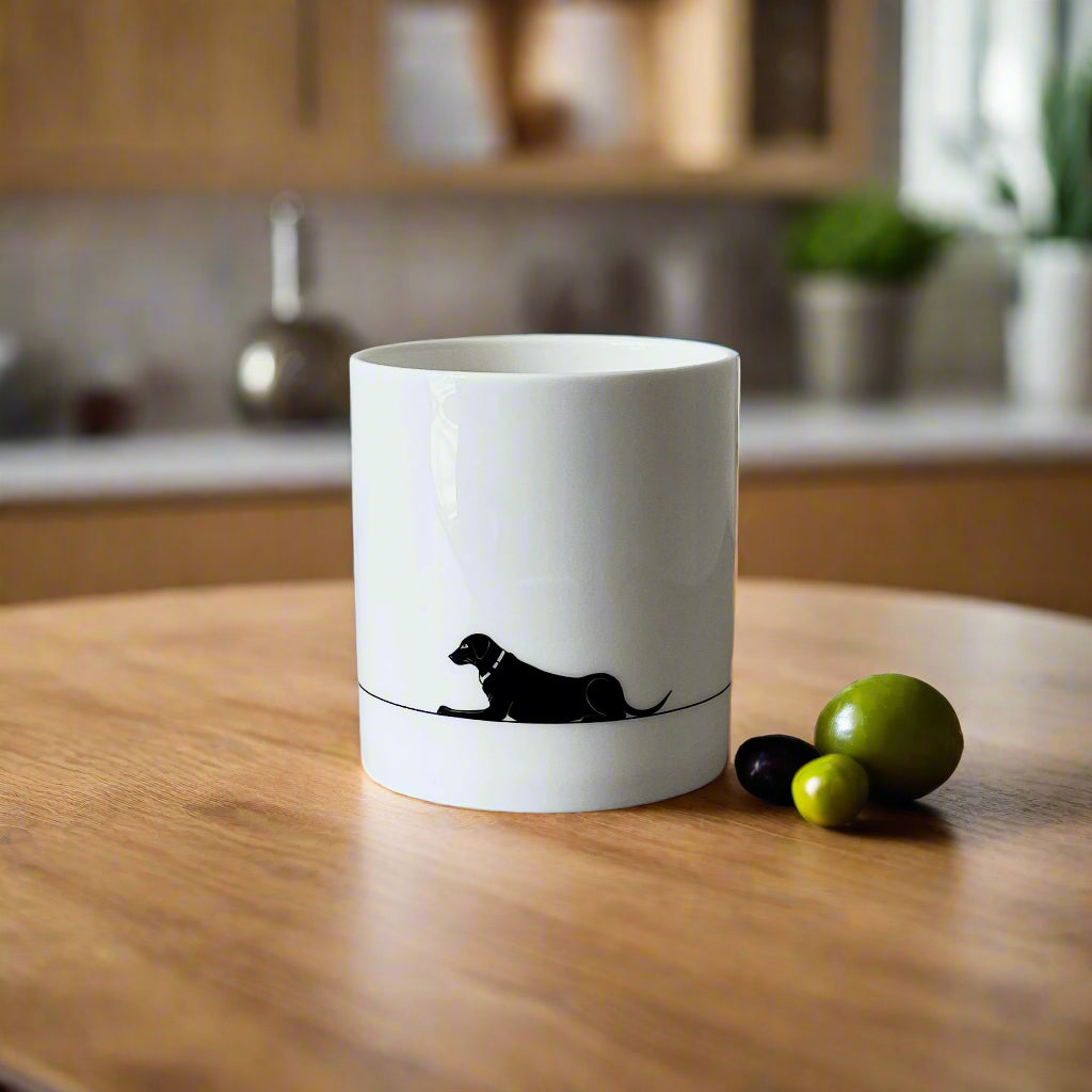 Dog Lover Silhouette Design Fine Bone China Gift Mug