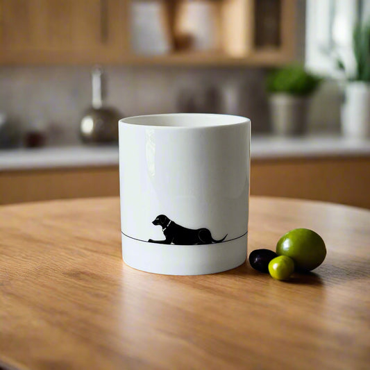 Dog Lover Silhouette Design Fine Bone China Gift Mug