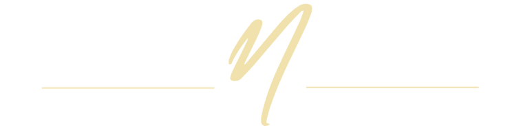 Decorative signature line with a gold color on a white background
