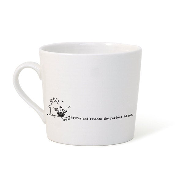 White Mug and Text on it