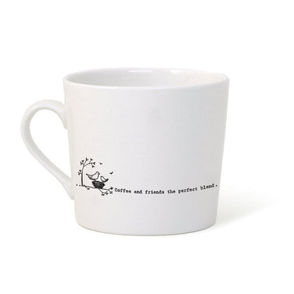 White Mug and Text on it