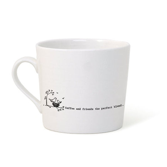 White Mug and Text on it