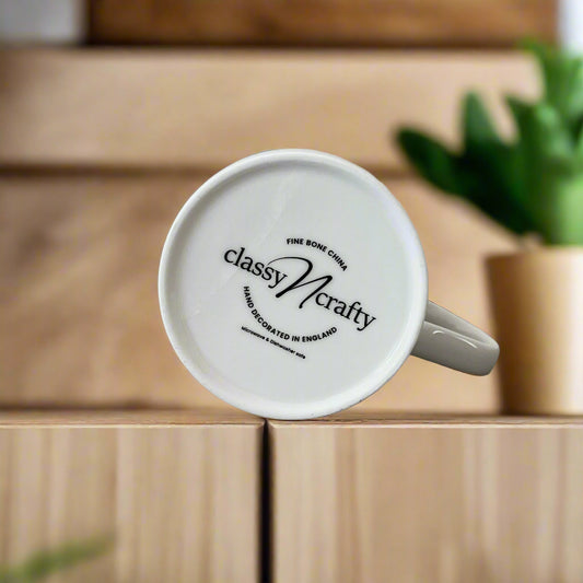 Cat Lover Silhouette Design Fine Bone China Mug